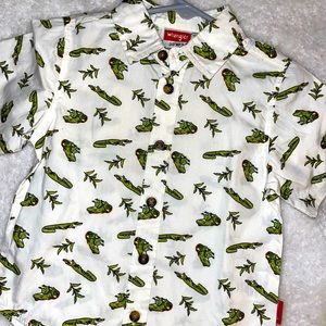 Toddler Boys | Button Down Frog Shirt | Wrangler | 3T